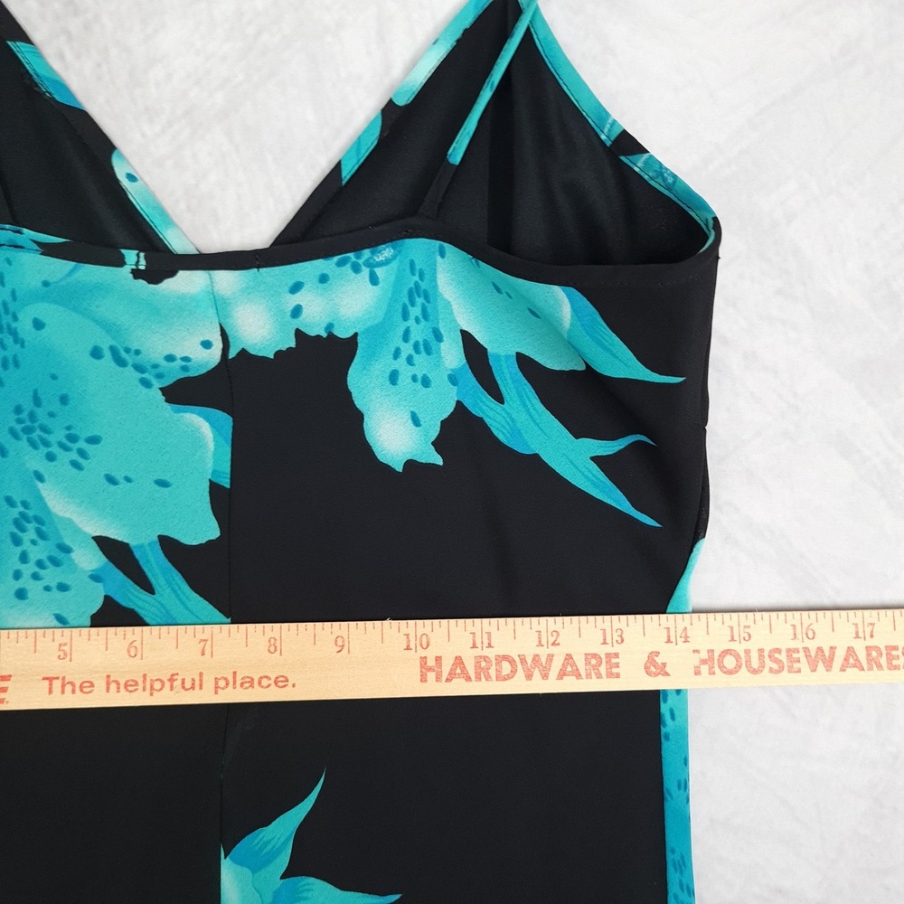 Vintage Floral Whimsy Dress Womens Large Asymmetrical Hem Spaghetti Strap 90s - Picture 12 of 16